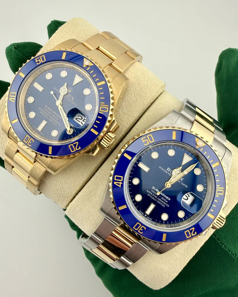 Rolex Submariner Smurf in yellow gold and two-tone Bluesy